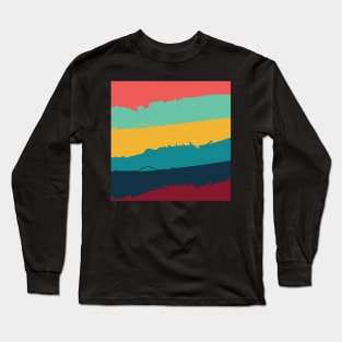 Colorful abstract rainbow pattern Long Sleeve T-Shirt